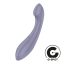 G-pont vibrátor, Satisfyer, G-Force, 19 cm, lila, akkumulátoros, vízálló (IPX7), szilikon bevonat, lapított barázdált fej, 10 mód, 5 intenzitás