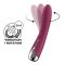 G-pont vibrátor, Satisfyer, Spinning Vibe 1, 17,5 cm, piros, szilikon, akkumulátoros, vízálló, forgó, 12 vibrációs mód, 5 forgási sebesség