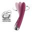 G-pont vibrátor, Satisfyer, Spinning Vibe 1, 17,5 cm, piros, szilikon, akkumulátoros, vízálló, forgó, 12 vibrációs mód, 5 forgási sebesség