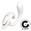Csikló- és G-pont vibrátor, Satisfyer, G for Goddess 1, 18,5 cm, fehér, akkumulátoros, vízálló, szilikon, kétmotoros, 12 programos