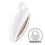 Csiklóvibrátor, Satisfyer, Spot On 2, 6-10 cm, fehér, 12 rezgési mód, akkumulátoros, vízálló, bőrbarát szilikon, célzott csiklóizgatás
