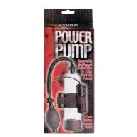   Vibrátoros péniszpumpa, Seven Creations, Power Pump, 19 cm, színtelen, vákuumos, erekciónövelő, 2 x AA elemes, vibrációs tojással