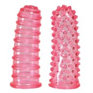   Ujjazó, Seven Creations, Lustfingers Soft + Bumpy Pink, 2 db, 6–10 cm, 3,5–3,9 cm, rózsaszín, vízálló, PVC, uniszex, kétféle stimuláló felszín