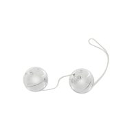   Gésa golyók, Seven Creations, Silver Duo Balls, 3,5-3,9 cm átmérő, 6-10 cm hossz, 58 g, ezüst, vízálló, ABS, belső súlyos, Kegel tréninghez