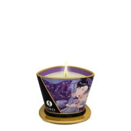   Masszázsgyertya, Shunga, Massage Candle Exotic Fruit, 170 ml, egzotikus gyümölcs illatú, paraffinmentes, 40 órás égésidő, szójabab alapú