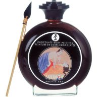   Ehető testfesték, Shunga, Chocolate Body Painting, 100 ml, barna, illatos, ecsettel, prémium, nem hagy foltot, mesterséges színezék nélkül