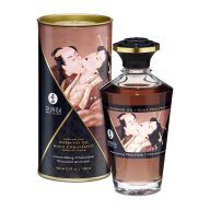   Forrósító masszázsolaj, Shunga, Aphrodisiac Oils – Intoxicating Chocolate, 100 ml, natúr, csokoládé illatú, bőrbarát, selymesen csúszós