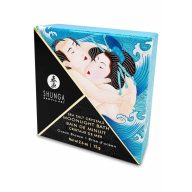   Fürdősó, Shunga, Oriental Crystals – Ocean Breeze, 75 gramm, kék, habzó, holt-tengeri ásványokkal, bőrpuhító, egyadagos, sáfrány- és mandulaolajjal