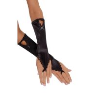   Szexi kesztyű, Softline, 7710, S-L, fekete, műszálas, karok díszítésére, különleges érintés élményéhez, erotikus kiegészítő
