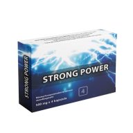   Vágyfokozó étrend-kiegészítő kapszula, Pills, Strong Power Max, 0,5 g x 4 darab, férfiaknak, natúr, maca és fűrészpálma kivonattal