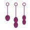 Gésa golyó szett, Svakom, Nova Ball Violet, 3 db, 49/75/95 g, 3-3,4 cm, lila, szilikon, vízálló, vibrációs hatású