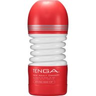   Műpunci, Tenga, Rolling Head Cup, 11–15 cm, fehér, 360°-ban elforgatható fej, előre síkosított, Air-Tech szívóhatású belső, vízálló, TPE