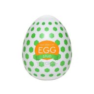   Maszturbátor tojás, Tenga, EGG Stud, 6–10 cm, fehér, rugalmas TPE, vízálló, dudorokkal stimuláló belső, többször használható, próba síkosítóval