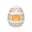 Férfi maszturbátor, Tenga, EGG RING, 6–10 cm, fehér, vízálló, rugalmas TPE, tojás formájú, gyűrűs belső textúra, többször használható