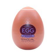   Maszturbátor tojás, Tenga, EGG Misty II, 6–10 cm, színtelen, rugalmas TPE, texturált belső, vízálló, többször használható, síkosítóval