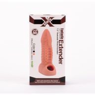   Péniszköpeny, X-Men, Fantastic Penis Extender I, 18,3 cm hossz, 5–5,4 cm átmérő, testszínű, rugalmas TPE, hosszabbító és késleltető hatás