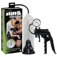   Péniszpumpa, You2Toys, Pump Innovation, 21 cm, színtelen, vákuumos, manométeres, ergonomikus fogantyú, mérőskálás ABS henger, szilikon mandzsetta