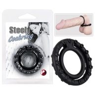   Pénisz- és heregyűrű, You2Toys, Clitoral Mass Silicone Ring, 2,4 cm és 3,7 cm átmérő, fekete, szilikon, vízálló, csiklóizgatós, rugalmas