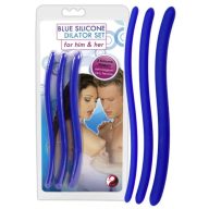   Húgycső tágító készlet, You2Toys, Silicone Urethral Dilator Set, 3 darab, 16,5 cm, 0,6-1 cm, kék, szilikon, hajlékony, vízálló