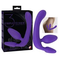   Pánt nélküli felcsatolható dildó, You2Toys, Strapless Strap-On, 20 cm, lila, háromágú, szilikon, vízálló, ívelt, bőrbarát