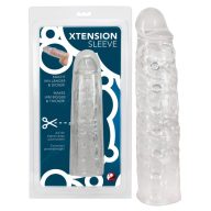  Hosszabbító péniszköpeny, You2Toys, XTension Sleeve Transparent, 21–25 cm, színtelen, TPE, vízálló, 3,5–3,9 cm átmérő
