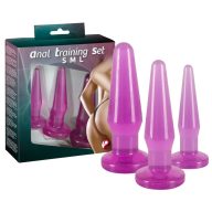   Análdugó szett, You2Toys, Anal Training Set, 3 db, 10-13 cm, 0,8-3,5 cm átmérő, lila, letapasztható, rugalmas TPE, vízálló
