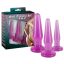 Análdugó szett, You2Toys, Anal Training Set, 3 db, 10-13 cm, 0,8-3,5 cm átmérő, lila, letapasztható, rugalmas TPE, vízálló