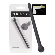  Üreges húgycsőtágító, You2Toys, Piss Play Penis Plug, 11,8 cm, fekete, szilikon, hajlékony, folyadékáteresztő, 0,7–1,3 cm átmérő
