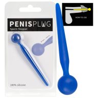  Húgycsőtágító, You2Toys, Sperm Stopper szilikon dilátor golyós végű, 9,6 cm, 0,4–0,8 cm átmérő, 1,6 cm biztonsági golyó, kék, phthalátmentes